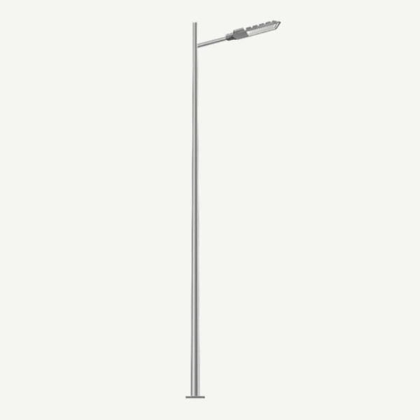Single Arm Outdoor Solar Street Light Pole